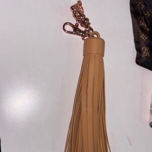 Kipling Tan Tassel Key Holder